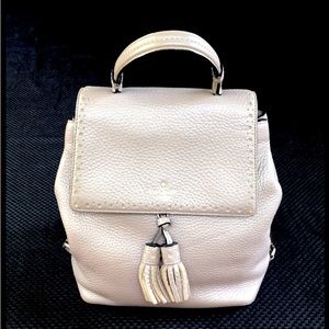 Kate Spade pebbled leather backpack purse, taupe
